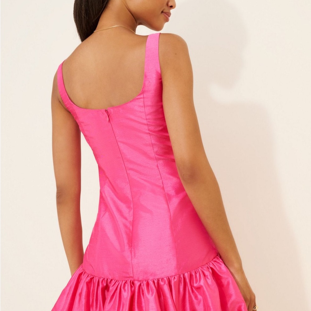 Hutch Vibrant Pink Scoop-Back Mini Dress